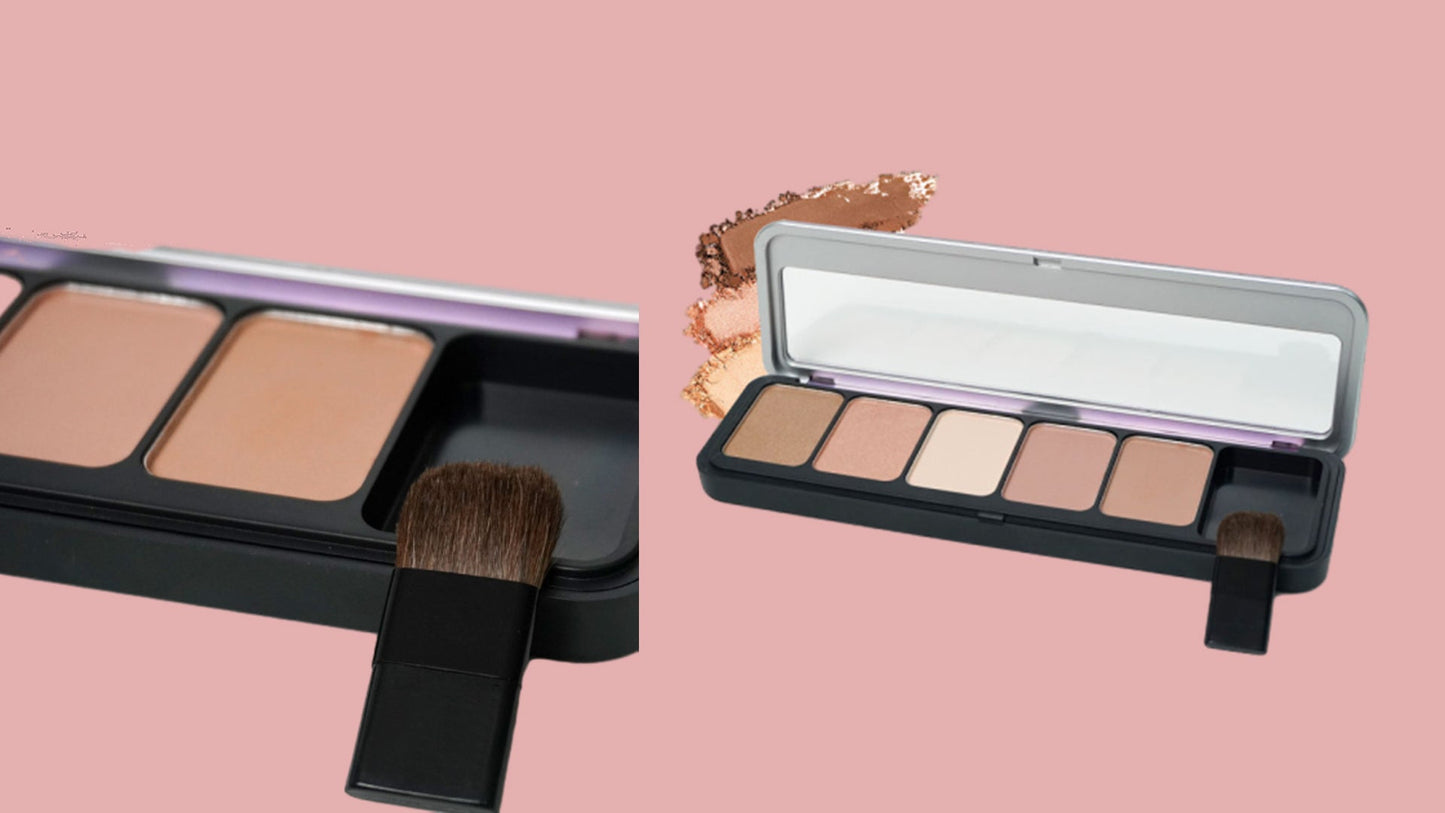 Palette Ombres & Maquillage – 5 Teintes Polyvalentes