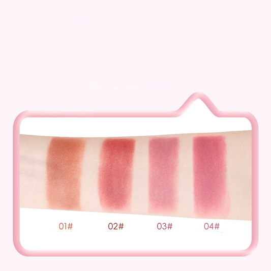 Application du teint lèvres et joues sur le visage