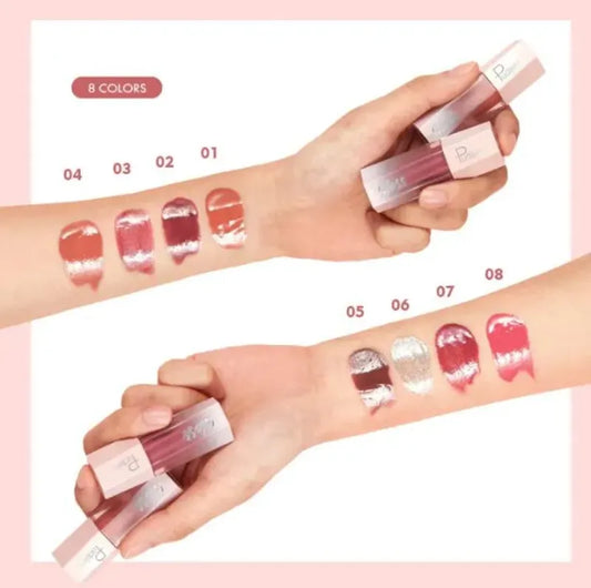 Application du rouge à lèvres liquide Pudaier - teinte 03